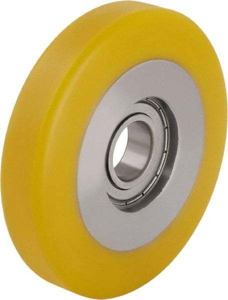Blickle - 5 Inch Diameter x 63/64 Inch Wide, Polyurethane-Elastomer Blickle Extrathane Caster Wheel - 605 Lb. Capacity, 13/16 Inch Axle Diameter, Ball Bearing - Eagle Tool & Supply