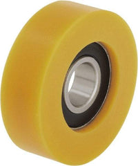 Blickle - 2 Inch Diameter x 19/32 Inch Wide, Polyurethane-Elastomer Blickle Extrathane Caster Wheel - 154 Lb. Capacity, 1 Inch Axle Diameter, Ball Bearing - Eagle Tool & Supply