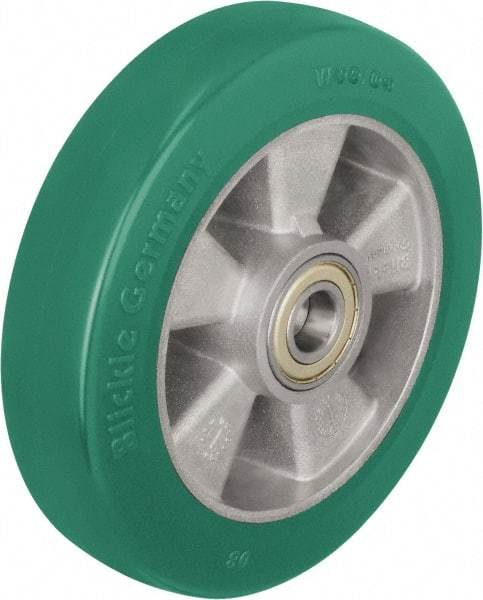 Blickle - 7 Inch Diameter x 1-31/32 Inch Wide, Polyurethane-Elastomer Blickle Softhane Caster Wheel - 1,320 Lb. Capacity, 25/32 Inch Axle Diameter, Ball Bearing - Eagle Tool & Supply