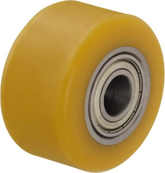 Blickle - 1-3/8 Inch Diameter x 1-1/16 Inch Wide, Polyurethane-Elastomer Blickle Extrathane Caster Wheel - 220 Lb. Capacity, 1/4 Inch Axle Diameter, Ball Bearing - Eagle Tool & Supply