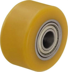 Blickle - 1-3/8 Inch Diameter x 1-1/16 Inch Wide, Polyurethane-Elastomer Blickle Extrathane Caster Wheel - 220 Lb. Capacity, 1/4 Inch Axle Diameter, Ball Bearing - Eagle Tool & Supply