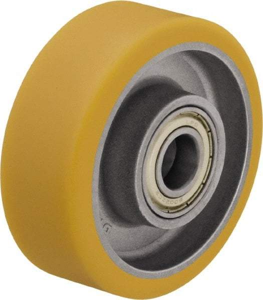 Blickle - 4 Inch Diameter x 1-37/64 Inch Wide, Polyurethane-Elastomer Blickle Extrathane Caster Wheel - 770 Lb. Capacity, 19/32 Inch Axle Diameter, Ball Bearing - Eagle Tool & Supply