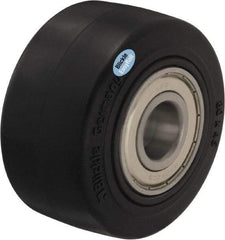 Blickle - 4 Inch Diameter x 1-49/64 Inch Wide, Solid Rubber Caster Wheel - 594 Lb. Capacity, 25/32 Inch Axle Diameter, Ball Bearing - Eagle Tool & Supply