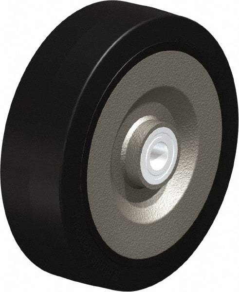 Blickle - 10 Inch Diameter x 3-9/64 Inch Wide, Solid Rubber Caster Wheel - 2,200 Lb. Capacity, 1 Inch Axle Diameter, Ball Bearing - Eagle Tool & Supply