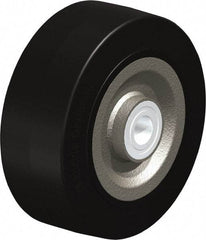 Blickle - 8 Inch Diameter x 3-9/64 Inch Wide, Solid Rubber Caster Wheel - 1,870 Lb. Capacity, 1 Inch Axle Diameter, Ball Bearing - Eagle Tool & Supply