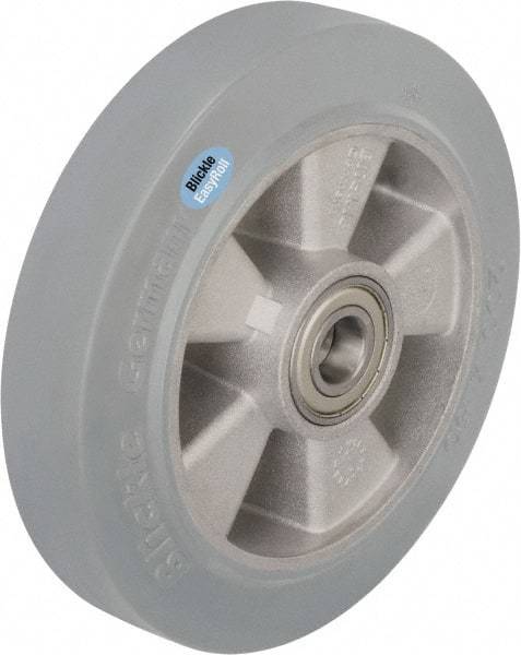 Blickle - 5-1/2 Inch Diameter x 1-37/64 Inch Wide, Solid Rubber Caster Wheel - 594 Lb. Capacity, 25/32 Inch Axle Diameter, Ball Bearing - Eagle Tool & Supply