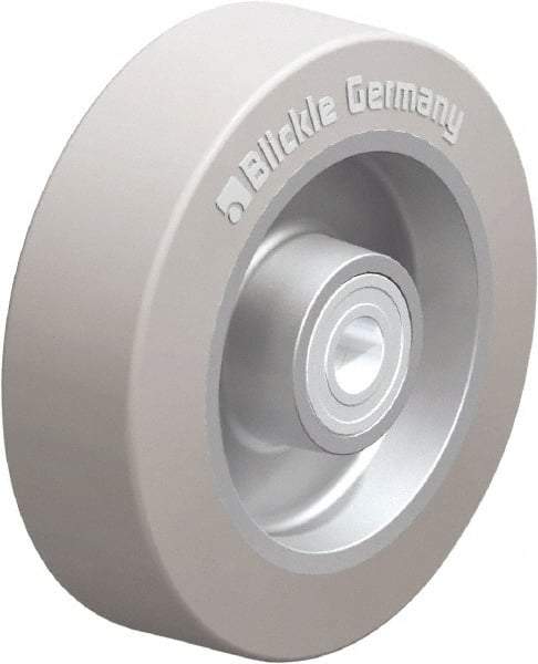 Blickle - 5 Inch Diameter x 1-37/64 Inch Wide, Solid Rubber Caster Wheel - 550 Lb. Capacity, 19/32 Inch Axle Diameter, Ball Bearing - Eagle Tool & Supply