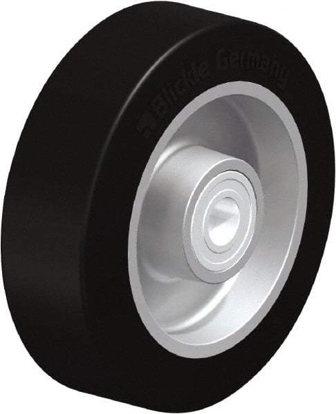 Blickle - 5 Inch Diameter x 1-37/64 Inch Wide, Solid Rubber Caster Wheel - 550 Lb. Capacity, 19/32 Inch Axle Diameter, Ball Bearing - Eagle Tool & Supply