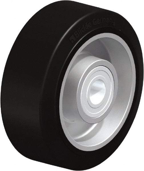 Blickle - 4 Inch Diameter x 1-37/64 Inch Wide, Solid Rubber Caster Wheel - 440 Lb. Capacity, 19/32 Inch Axle Diameter, Ball Bearing - Eagle Tool & Supply