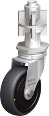 Blickle - 3" Diam x 63/64" Wide x 4" OAH Metal Expander Mount Swivel Caster - Rubber Elastomer (TPE), 110 Lb Capacity, Ball Bearing, Metal Expander Stem - Eagle Tool & Supply