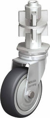 Blickle - 3" Diam x 63/64" Wide x 4" OAH Metal Expander Mount Swivel Caster - Rubber Elastomer (TPE), 165 Lb Capacity, Ball Bearing, Metal Expander Stem - Eagle Tool & Supply