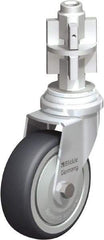 Blickle - 3" Diam x 63/64" Wide x 4" OAH Metal Expander Mount Swivel Caster - Rubber Elastomer (TPE), 165 Lb Capacity, Ball Bearing, Metal Expander Stem - Eagle Tool & Supply