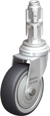 Blickle - 3" Diam x 63/64" Wide x 4" OAH Metal Expander Mount Swivel Caster - Rubber Elastomer (TPE), 165 Lb Capacity, Ball Bearing, Metal Expander Stem - Eagle Tool & Supply