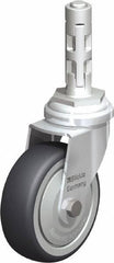 Blickle - 3" Diam x 63/64" Wide x 4" OAH Metal Expander Mount Swivel Caster - Rubber Elastomer (TPE), 165 Lb Capacity, Ball Bearing, Metal Expander Stem - Eagle Tool & Supply