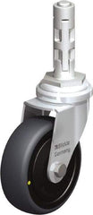 Blickle - 3" Diam x 63/64" Wide x 4" OAH Metal Expander Mount Swivel Caster - Rubber Elastomer (TPE), 110 Lb Capacity, Ball Bearing, Metal Expander Stem - Eagle Tool & Supply
