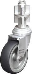 Blickle - 3" Diam x 63/64" Wide x 4" OAH Metal Expander Mount Swivel Caster - Rubber Elastomer (TPE), 165 Lb Capacity, Plain Bore Bearing, Metal Expander Stem - Eagle Tool & Supply