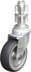 Blickle - 3" Diam x 63/64" Wide x 4" OAH Metal Expander Mount Swivel Caster - Rubber Elastomer (TPE), 165 Lb Capacity, Plain Bore Bearing, Metal Expander Stem - Eagle Tool & Supply