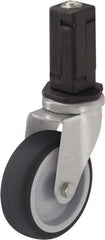 Blickle - 3" Diam x 63/64" Wide x 4" OAH Stem Mount Swivel Caster - Rubber Elastomer (TPE), 165 Lb Capacity, Ball Bearing, Square Stem - Eagle Tool & Supply