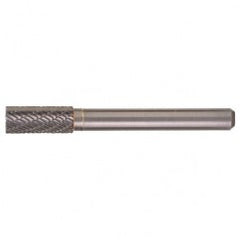 SB-3 Double Cut Solid Carbide Bur-Cylindrical with End Cut - Eagle Tool & Supply