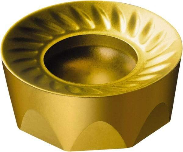 Sandvik Coromant - RCKT130400 PM Grade S40T Carbide Milling Insert - TiCN/Al2O3/TiN Finish, 3/16" Thick, 1/2" Inscribed Circle, 1/4" Corner Radius - Eagle Tool & Supply