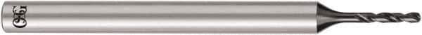 OSG - 3.4mm, 130° Point, Solid Carbide Micro Drill Bit - 56mm OAL, 20mm Flute Length, 4mm Shank Diam, Series 5330 - Eagle Tool & Supply