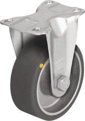 Blickle - 5" Diam x 1-9/16" Wide x 6-1/8" OAH Top Plate Mount Rigid Caster - Polyurethane-Elastomer Blickle Softhane, 400 Lb Capacity, Ball Bearing, 3-5/8 x 2-1/2" Plate - Eagle Tool & Supply