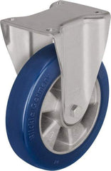 Blickle - 5" Diam x 2-1/8" Wide x 6-11/16" OAH Top Plate Mount Rigid Caster - Polyurethane-Elastomer Blickle Besthane, 990 Lb Capacity, Ball Bearing, 5-1/2 x 4-3/8" Plate - Eagle Tool & Supply