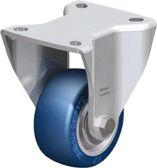 Blickle - 3" Diam x 1-37/64" Wide x 4-23/32" OAH Top Plate Mount Rigid Caster - Polyurethane-Elastomer Blickle Besthane, 506 Lb Capacity, Ball Bearing, 3-15/16 x 3-3/8" Plate - Eagle Tool & Supply