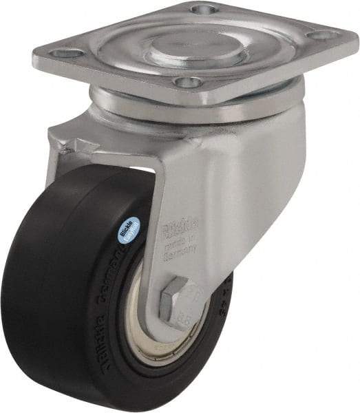 Blickle - 3" Diam x 1-29/64" Wide x 4-23/32" OAH Top Plate Mount Swivel Caster - Impact-Resistant Nylon, 770 Lb Capacity, Ball Bearing, 3-15/16 x 3-3/8" Plate - Eagle Tool & Supply