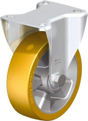 Blickle - 5" Diam x 1-9/16" Wide x 6-7/64" OAH Top Plate Mount Rigid Caster - Polyurethane-Elastomer Blickle Softhane, 770 Lb Capacity, Ball Bearing, 3-15/16 x 3-3/8" Plate - Eagle Tool & Supply