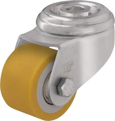 Blickle - 2" Diam x 1-19/64" Wide x 2-3/4" OAH Hollow Kingpin Mount Swivel Caster - Polyurethane-Elastomer Blickle Extrathane, 330 Lb Capacity, Ball Bearing, Hollow Kingpin Stem - Eagle Tool & Supply