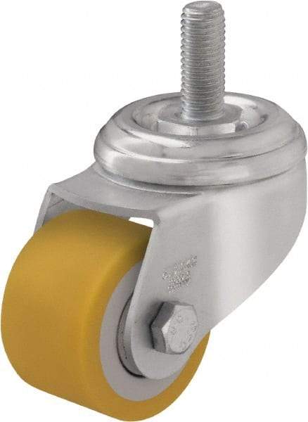 Blickle - 2" Diam x 1-19/64" Wide x 2-3/4" OAH Threaded Stem Mount Swivel Caster - Polyurethane-Elastomer Blickle Extrathane, 330 Lb Capacity, Ball Bearing, 1/2" Stem - Eagle Tool & Supply