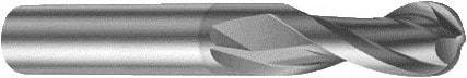 Sandvik Coromant - 3/8" Diam, 19.05mm LOC, Solid Carbide Ball End Mill - Single End, 2-1/2" OAL, 3/8" Shank Diam, Ball Flute - Eagle Tool & Supply