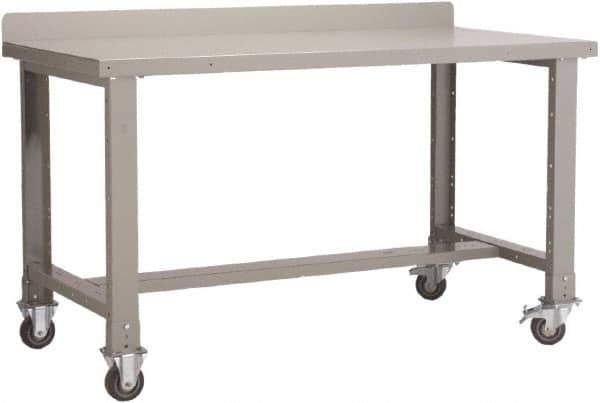 Rousseau Metal - Mobile Workstation - Fixed Leg, 60" Long x 30" Deep x 40" High - Eagle Tool & Supply