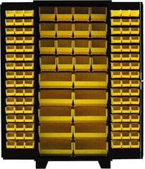 Jamco - 122 Bin Storage Cabinet - Steel, 36" Wide x 24" Deep x 78" High, Black - Eagle Tool & Supply