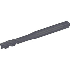 Kennametal - 3/4-10 UNC 4 Flute 2B Modified Bottoming Spiral Flute Tap - Vanadium High Speed Steel, Oxide Finish, 140mm OAL, Right Hand Flute, Right Hand Thread, Series T830 - Eagle Tool & Supply