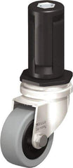 Blickle - 2" Diam x 45/64" Wide x 2-13/16" OAH Stem Mount Swivel Caster - Solid Rubber, 88 Lb Capacity, Plain Bore Bearing, Round Stem - Eagle Tool & Supply