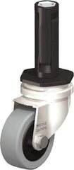 Blickle - 2" Diam x 45/64" Wide x 2-13/16" OAH Stem Mount Swivel Caster - Solid Rubber, 88 Lb Capacity, Plain Bore Bearing, Round Stem - Eagle Tool & Supply