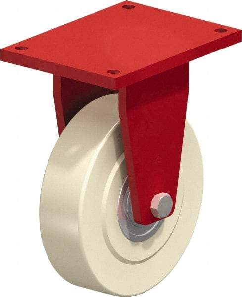 Blickle - 16" Diam x 4-21/64" Wide x 20-55/64" OAH Top Plate Mount Rigid Caster - Impact-Resistant Cast Nylon, 26,400 Lb Capacity, Ball Bearing, 15-3/4 x 11-13/16" Plate - Eagle Tool & Supply