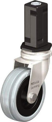 Blickle - 3" Diam x 63/64" Wide x 3-31/32" OAH Stem Mount Swivel Caster - Solid Rubber, 132 Lb Capacity, Plain Bore Bearing, Square Stem - Eagle Tool & Supply