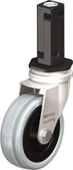 Blickle - 3" Diam x 63/64" Wide x 3-31/32" OAH Stem Mount Swivel Caster - Solid Rubber, 132 Lb Capacity, Plain Bore Bearing, Square Stem - Eagle Tool & Supply