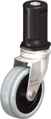 Blickle - 3" Diam x 63/64" Wide x 3-31/32" OAH Stem Mount Swivel Caster - Solid Rubber, 132 Lb Capacity, Plain Bore Bearing, Round Stem - Eagle Tool & Supply