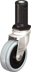Blickle - 3" Diam x 63/64" Wide x 3-31/32" OAH Stem Mount Swivel Caster - Solid Rubber, 132 Lb Capacity, Plain Bore Bearing, Round Stem - Eagle Tool & Supply