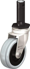 Blickle - 3" Diam x 63/64" Wide x 3-31/32" OAH Stem Mount Swivel Caster - Solid Rubber, 132 Lb Capacity, Plain Bore Bearing, Round Stem - Eagle Tool & Supply