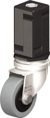 Blickle - 2" Diam x 45/64" Wide x 2-13/16" OAH Stem Mount Swivel Caster - Solid Rubber, 88 Lb Capacity, Plain Bore Bearing, Square Stem - Eagle Tool & Supply