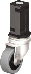 Blickle - 2" Diam x 45/64" Wide x 2-13/16" OAH Stem Mount Swivel Caster - Solid Rubber, 88 Lb Capacity, Plain Bore Bearing, Square Stem - Eagle Tool & Supply