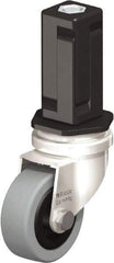 Blickle - 2" Diam x 45/64" Wide x 2-13/16" OAH Stem Mount Swivel Caster - Solid Rubber, 88 Lb Capacity, Plain Bore Bearing, Square Stem - Eagle Tool & Supply