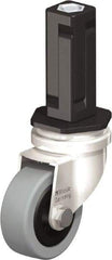 Blickle - 2" Diam x 45/64" Wide x 2-13/16" OAH Stem Mount Swivel Caster - Solid Rubber, 88 Lb Capacity, Plain Bore Bearing, Square Stem - Eagle Tool & Supply