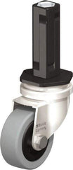 Blickle - 2" Diam x 45/64" Wide x 2-13/16" OAH Stem Mount Swivel Caster - Solid Rubber, 88 Lb Capacity, Plain Bore Bearing, Square Stem - Eagle Tool & Supply