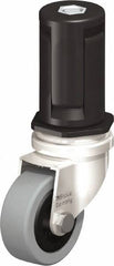 Blickle - 2" Diam x 45/64" Wide x 2-13/16" OAH Stem Mount Swivel Caster - Solid Rubber, 88 Lb Capacity, Plain Bore Bearing, Round Stem - Eagle Tool & Supply